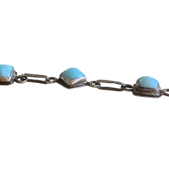 Sterling Silver 925 Turquoise Bracelet - Picture 9 of 16